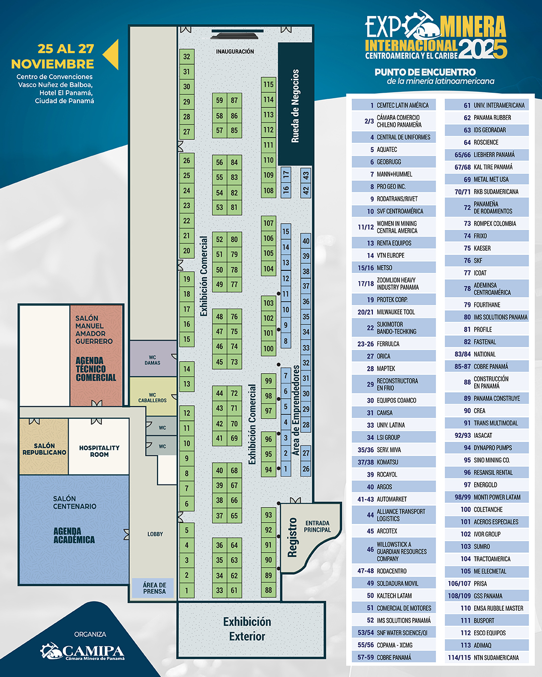 Plano de Exhibición – Expo Minera 2025